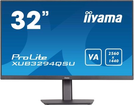 Монитор LCD 32'' ETE VA-panel, 2560x1440, 250cd/m, 4ms, Speakers, DisplayPort, HDMI, USB-HUB (2x 3.0), 15cm Height Adj. Stand, Черный
