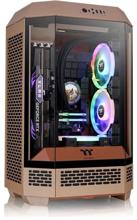 Корпус Thermaltake The Tower 300 коричневый без БП miniITX 8x120mm 6x140mm 2xUSB3.0 audio bott PSU