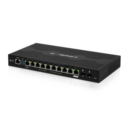 EdgeRouter 12 (ER-12) Ubiquiti маршрутизатор 4 ядра (1 ГГц), 10х 1G RJ45, 2х SFP, раздача PoE, (023962)