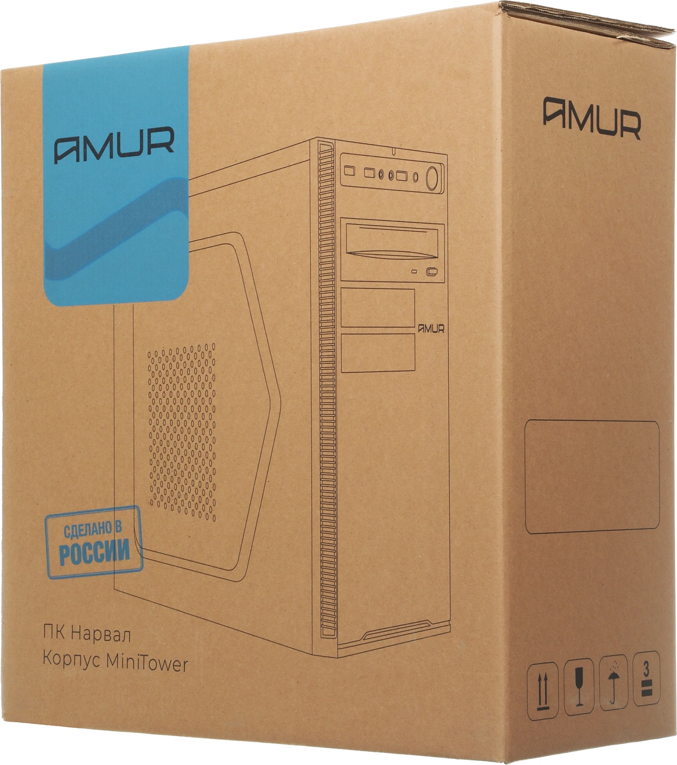 ПК Amur Нарвал A5A14 АМУЕ.466219.002 MT Ryzen 5 3400G (3.7) 8Gb SSD256Gb Vega 11 FreeDOS GbitEth 400W мышь клавиатура черный (RUS) (2169402)