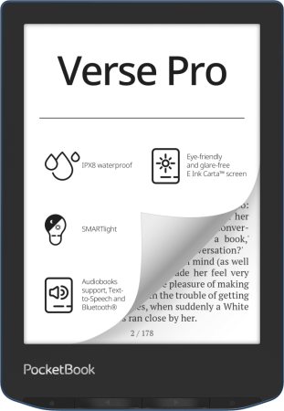 Электронная книга PocketBook 634 Verse Pro Azure (лазурный) (PB634-A-WW)