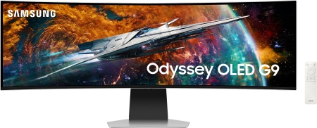 Монитор Samsung 49" S49CG954SI серебристый OLED LED 0.03ms 32:9 HDMI M/M матовая HAS 1000000:1 250cd 178гр/178гр 5120x1440 240Hz DP 2K USB 4.3кг