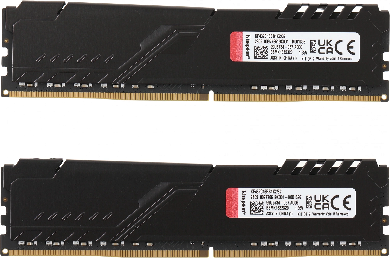 Память DDR4 2x16Gb 3200MHz Kingston KF432C16BB1K2/32 Fury Beast RTL Gaming PC4-25600 CL16 DIMM 288-pin 1.35В dual rank с радиатором Ret