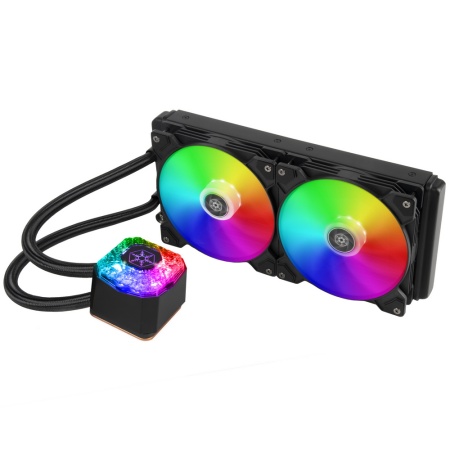 SST-IG280-ARGB 280mm high-performance ARGB AIO liquid cooler with 2 x 140mm ARGB fans (811208)