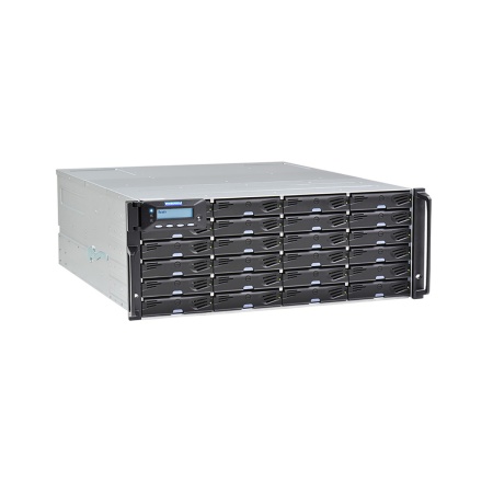 Система хранения данных EonStor DS 3000U 4U/24bay,dual redundant subsystem,2x12Gb/s SAS ports,8x1G iSCSI ports,4x host board,2x4GB RAM,2x(PSU+FAN),2x(SuperCap+Flash),24xSAS SFF/LFF,1xRail kit(ESDS 3024RUC-C)