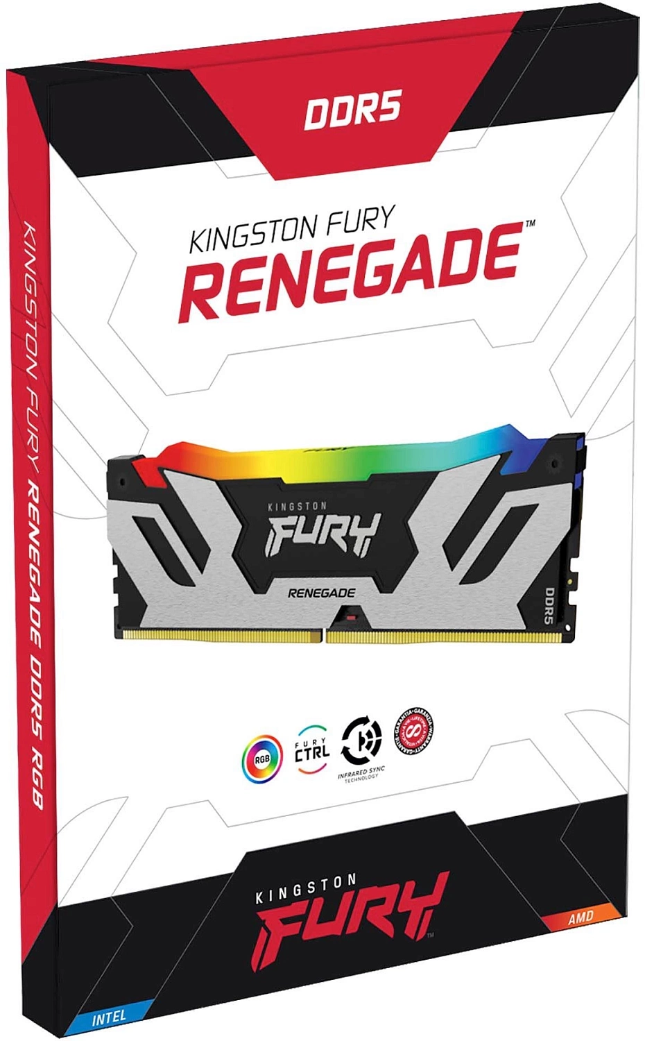Память DDR5 48GB 6400MHz Kingston KF564C32RSA-48 Fury Renegade XMP RGB RTL Gaming PC5-51200 CL32 DIMM 288-pin 1.4В dual rank с радиатором Ret
