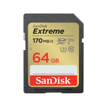 Карта памяти SanDisk Extreme SD UHS I 64GB |SDSDXV2-064G-GNCIN|