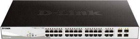 Коммутатор D-Link DGS-1210-28MP DGS-1210-28MP/F 24G 24PoE+ 370W настраиваемый