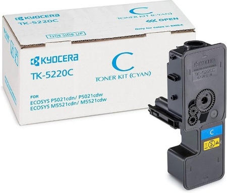 Тонер Картридж Kyocera 1T02R9CNL1 TK-5220C голубой (1200стр.) для Kyocera P5021cdn/cdw, M5521cdn/cdw