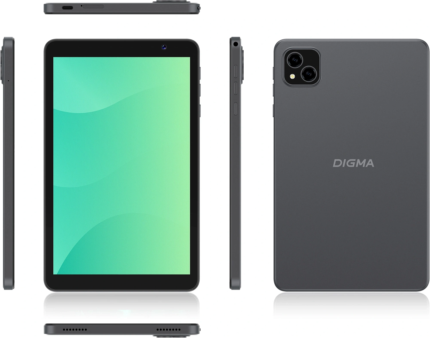 Планшет Digma G8 SC9863A (1.6) 8C RAM3Gb ROM32Gb 8" IPS 1280x800 4G Android 15 Go темно-серый 5Mpix 2Mpix BT WiFi microSD 128Gb 4000mAh 191hrs