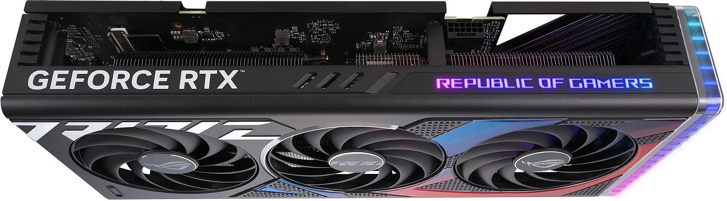 Видеокарта Asus PCI-E 4.0 ROG-STRIX-RTX4070-O12G-GAMING NVIDIA GeForce RTX 4070 12288Mb 192 GDDR6X 2610/21000 HDMIx2 DPx3 HDCP Ret