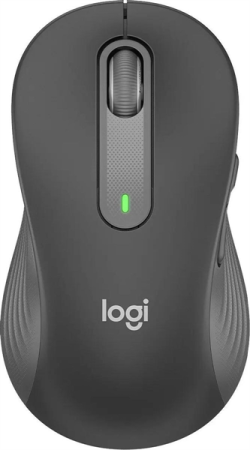 Мышь беспроводная Logitech M650L Signature Graphite Left (910-006239) темно-серая, 400-4000 dpi, Bluetooth + 2.4G, 5 кнопок, АА-батарейка, полноразмерная, левый хват