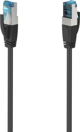 Патч-корд Hama H-200680 10G FTP 6A solid 1.5м черный RJ-45 (f)-RJ-45 (m)