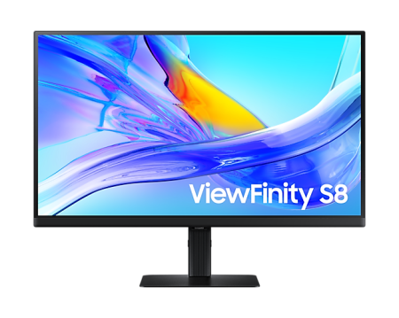 Монитор Samsung 27" ViewFinity S8 S27D804UAI IPS LED 16:9 3840x2160x60Hz 5ms 350cd 1000:1 178/178 1,07 млрд DP; HDMI; USB-C (90 Вт); USB3.0x3;Tilt; Swiv; HAS; Pivot; VESA; Black