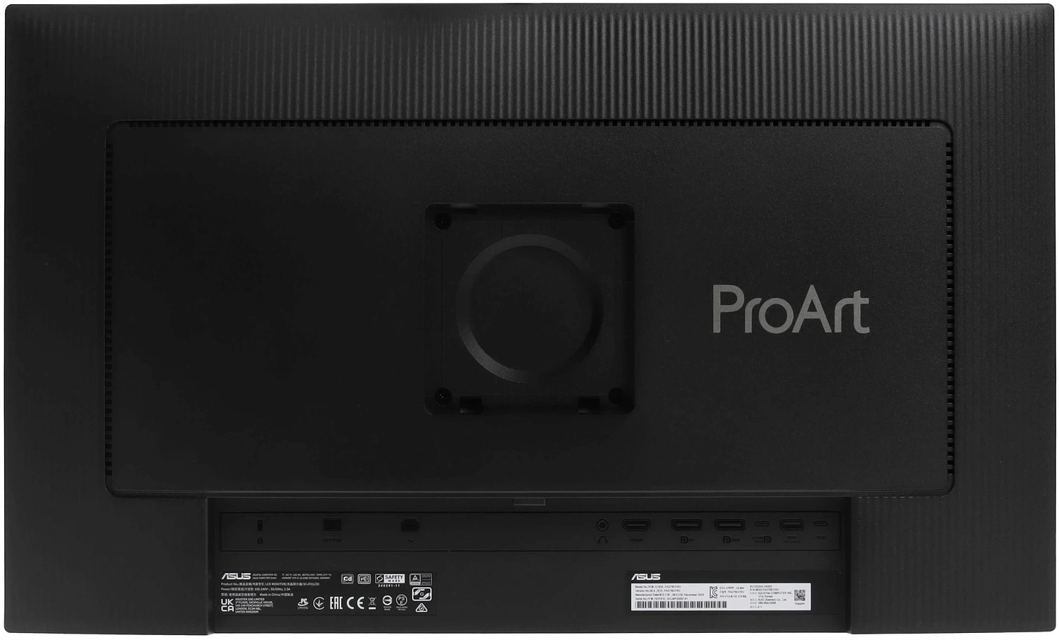 Монитор Asus 27" ProArt PA278CFRV черный IPS LED 5ms 16:9 HDMI M/M матовая HAS Piv 3000:1 400cd 178гр/178гр 2560x1440 100Hz DP 2K USB 6.6кг