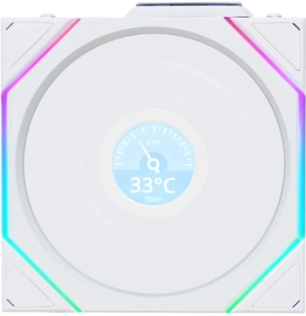 Вентилятор для корпуса Lian-Li Uni Fan TL Wireless LCD 120 LCD ARGB 120х124.5x28 белый 4-pin 27дБ (G99.12TLLCD1W1W.R0) Ret