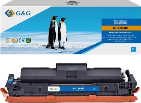 Картридж лазерный G&G GG-C069HC 069H Cyan голубой (5500стр.) для Canon I_sensys LBP673CDW/MF754CDW/MF752CDW(EUR)/imageCLASS MF756Cx(AP)/LBP674CDW/MF753CDW/MF751CDW(US)