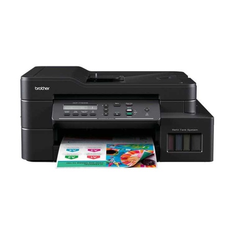 МФУ струйное Brother DCP-T720DW Inkbenefit Plus (А4, цветное, принтер/копир/сканер, 17 стр/мин, 128Мб, 576 МГЦ, ч/б: 1200х1200 dpi, цвет: 1200х600 dpi, Duplex, ADF20, USB 2.0, WiFi, СНПЧ, комплект чернил)