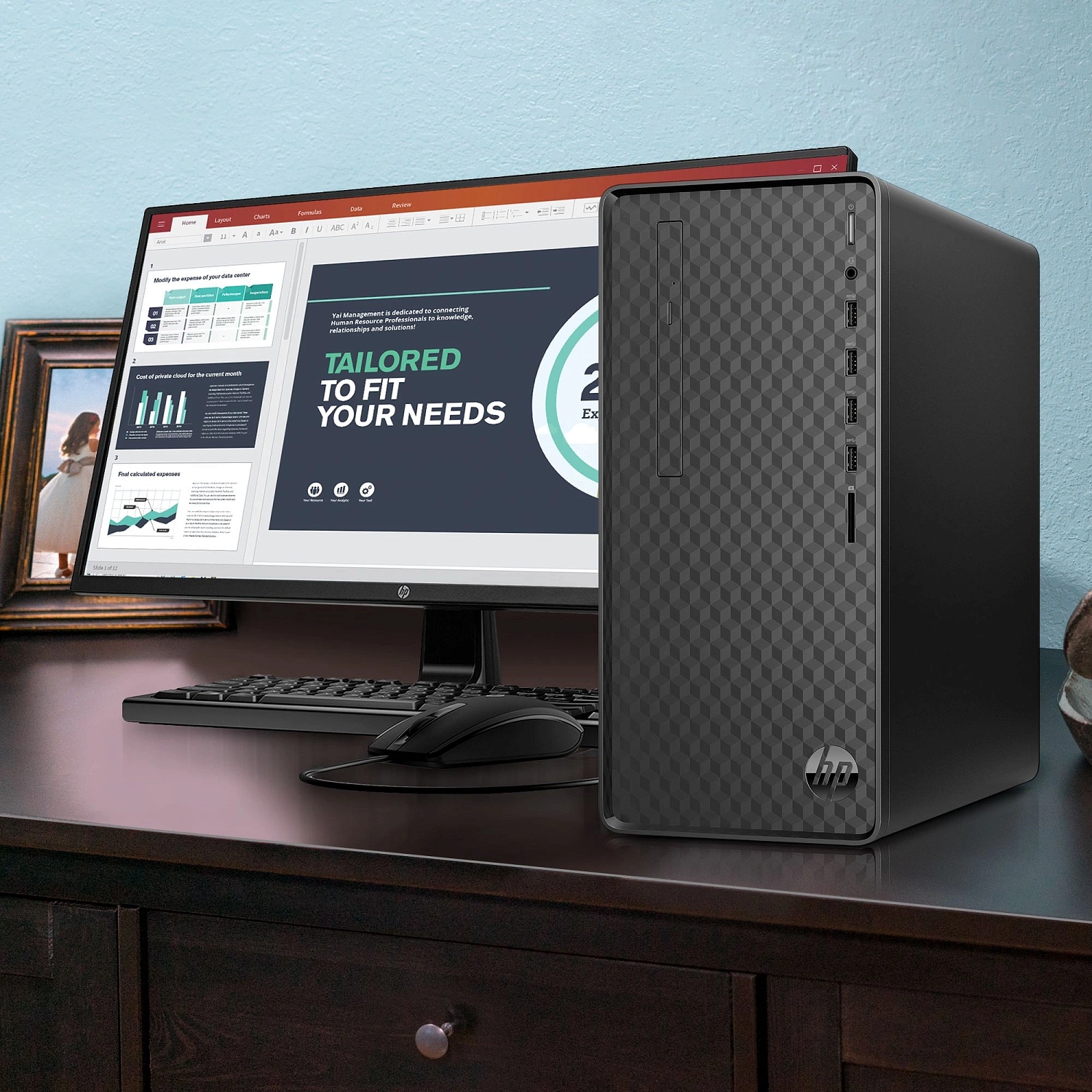 ПК HP M01-F3025ci i7 13700 (2.1) 16Gb SSD1Tb UHDG 770 Free DOS GbitEth WiFi BT 180W kb мышь клавиатура черный (7X9X1EA)