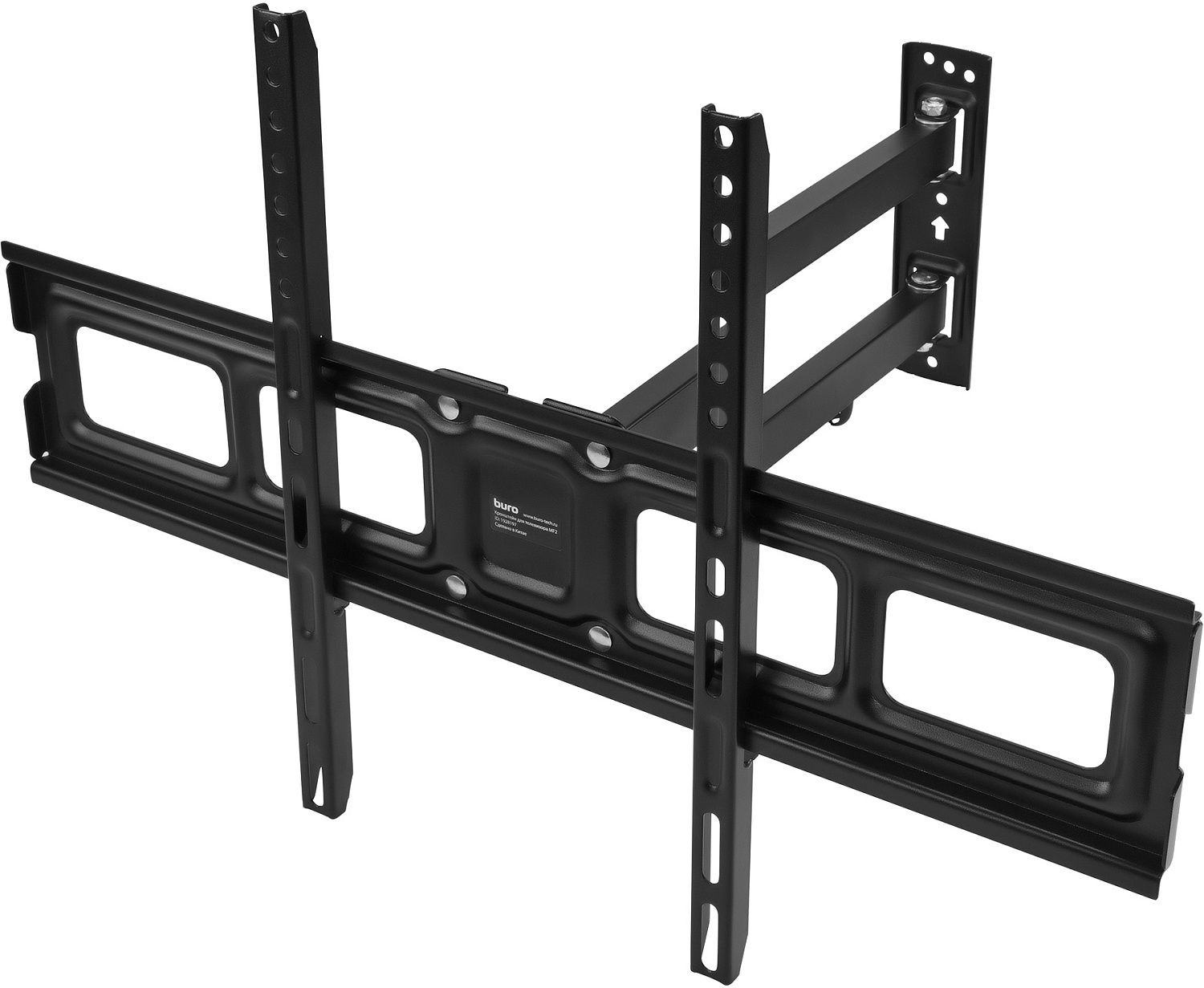 Кронштейн для телевизора Buro MF2 черный 32"-70" макс.35кг настенный поворотно-выдвижной и наклонный