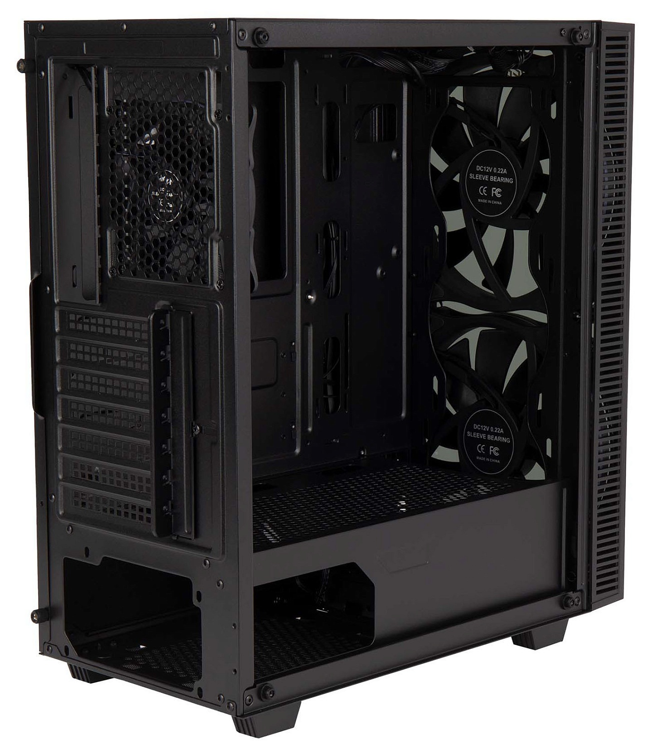 Корпус Hiper BH33 черный без БП ATX 3x120mm 2x140mm 1xUSB2.0 1xUSB3.0 audio bott PSU