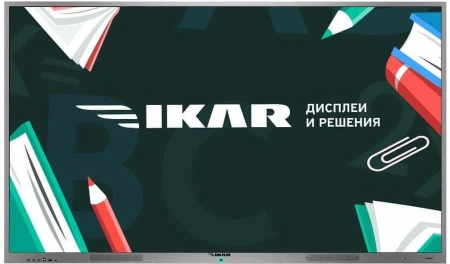 Панель Ikar 65" ИП 65-214-410 черный IPS LED 8ms 16:9 DVI HDMI M/M матовая 1200:1 400cd 178гр/178гр 3840x2160 VGA DP UHD USB 51кг (RUS)