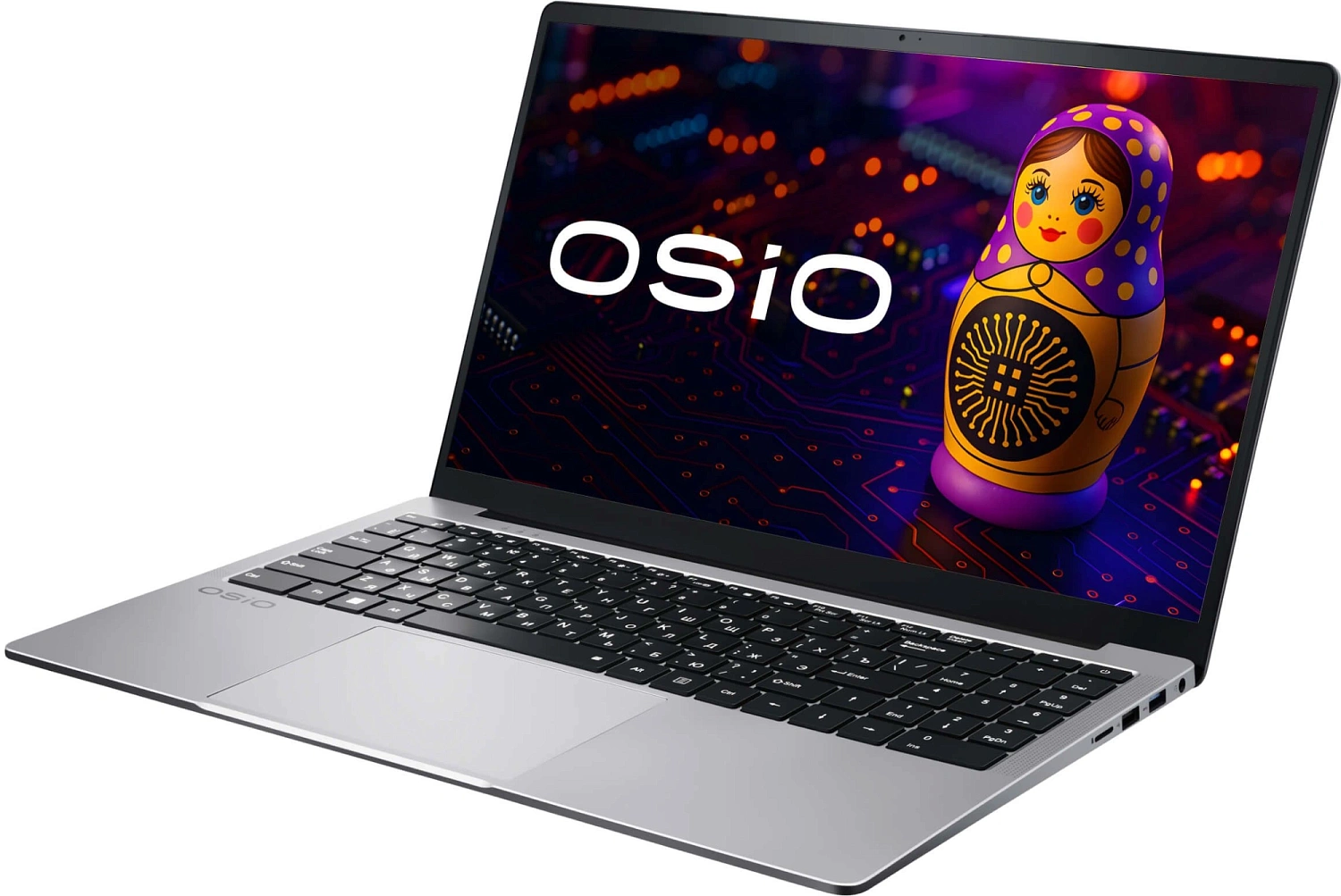 Ноутбук Osio FocusLine F150a-026 Ryzen 5 5560U 16Gb SSD512Gb Intel UHD Graphics 15" IPS FHD (1920x1080) Windows 11 Home grey WiFi BT Cam 6000mAh