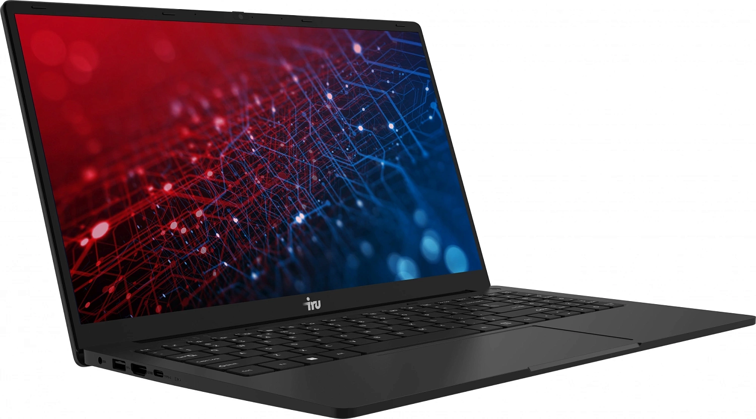 Ноутбук IRU Strato 15ALI Core i7 1255U 16Gb SSD512Gb Intel Iris Xe graphics 15.6" IPS FHD (1920x1080) FreeDOS black 6000mAh (2058955)