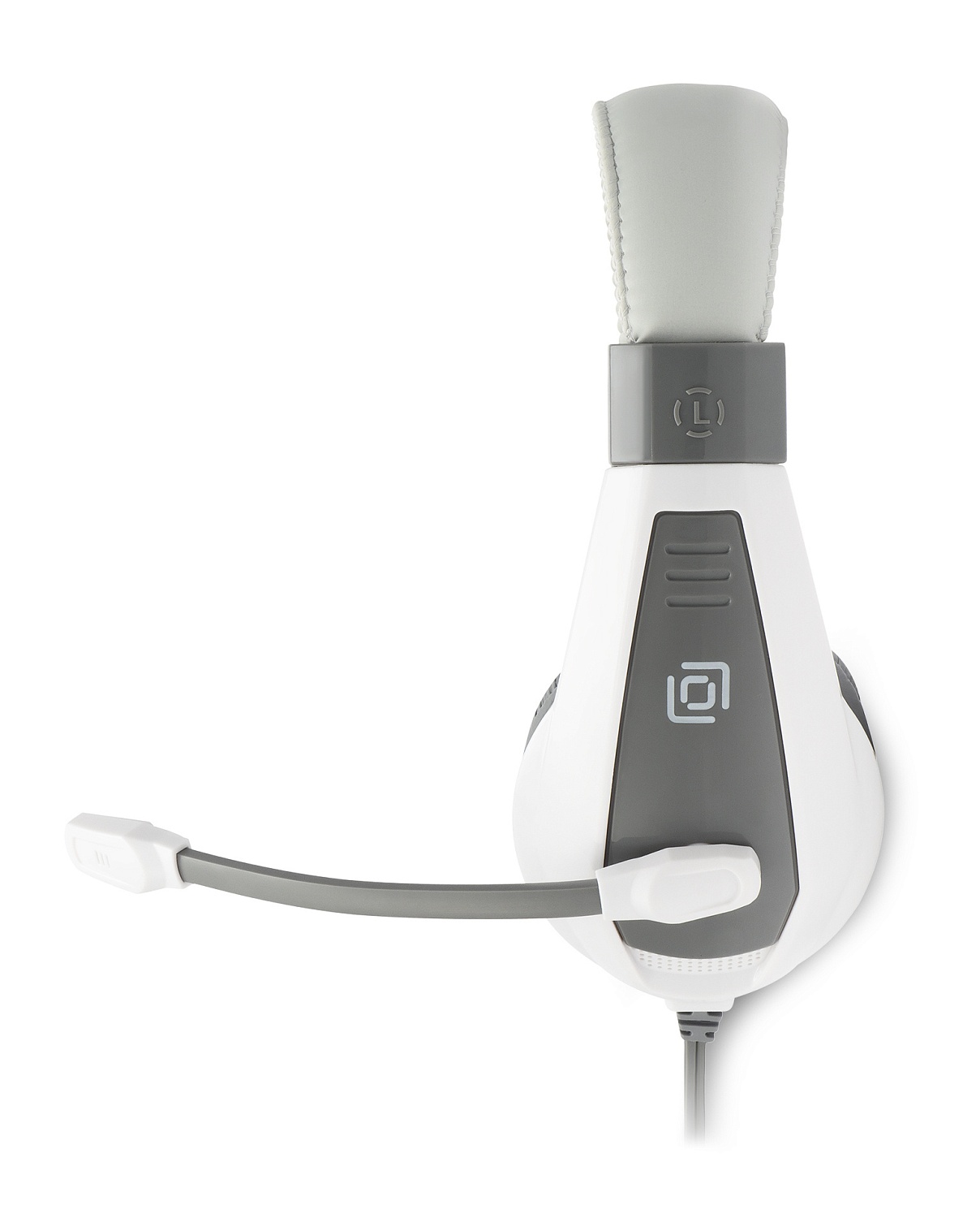 Наушники с микрофоном Оклик HS-L600 серый 1.8м мониторные оголовье (1532023)