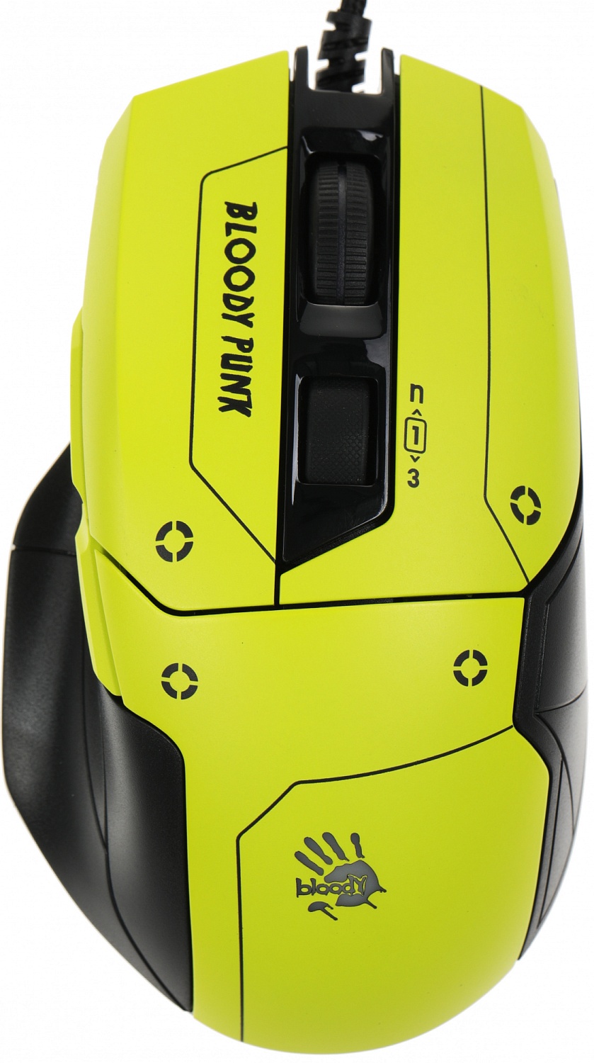 Мышь A4Tech Bloody W70 Max Punk желтый/черный оптическая (10000dpi) USB (11but) Мышь A4Tech Bloody W70 Max Punk желтый/черный оптическая (10000dpi) USB (11but)