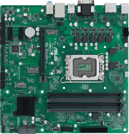 Материнская плата ASUS PRO B660M-C-CSM, LGA1700, B660, 4*DDR5, D-sub+2*DP+HDMI, SATA 6.0, M.2, RAID, USB 3.2*2, USB 2.0*2,  mATX; 90MB1AT0-M0EAYC