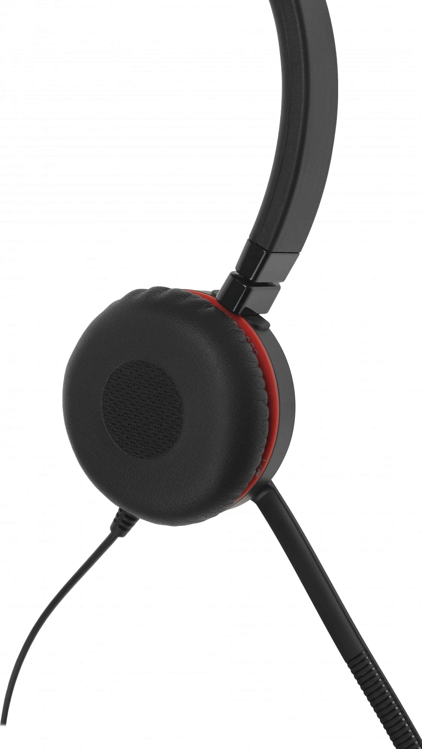 Наушники с микрофоном Jabra Evolve 30 II HS черный/красный 1м накладные оголовье (14401-20)