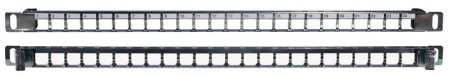 Патч-панель наборная Hyperline PPBLHD-19-24S-SH-RM 19" 0.5U 24x