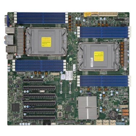 Материнская плата Supermicro Motherboard 2xCPU X12DAI-N6 3rd Gen Xeon Scalable TDP 270W/16xDIMM/ C621A RAID 0/1/5/10/2x1Gb/5xPCIex16/2xM.2(Bulk)