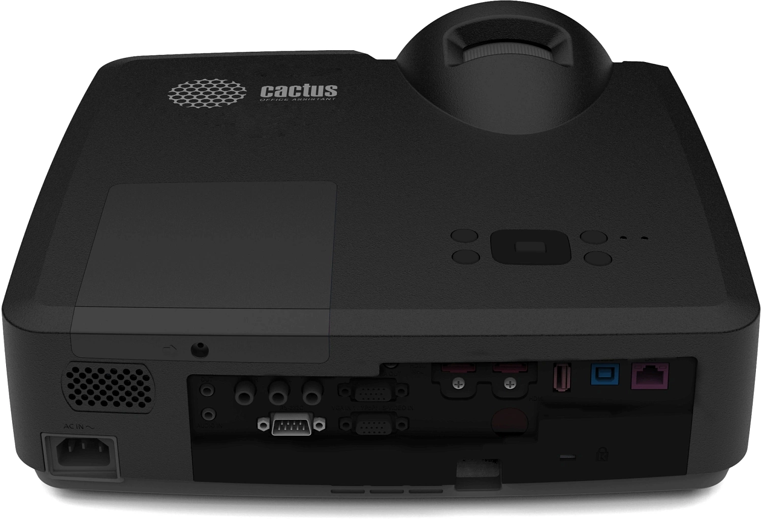 Проектор Cactus Bright CS-V3.B 3LCD 4000Lm ANSI (1280x800) 30000:1 ресурс лампы:10000часов 1xUSB typeA 1xUSB typeB 2xHDMI 4кг