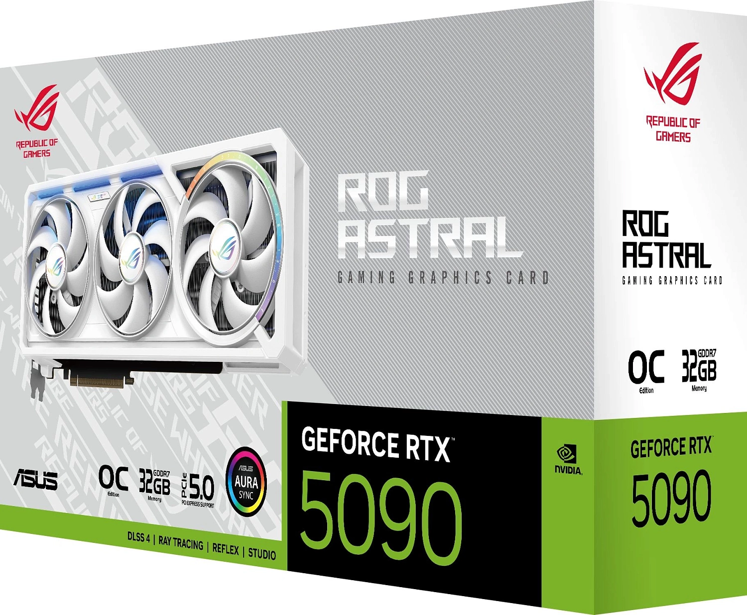 Видеокарта Asus PCI-E 5.0 ROG-ASTRAL-RTX5090-O32G-WHITE NVIDIA GeForce RTX 5090 32Gb 256bit GDDR7 2580/30000 HDMIx2 DPx3 HDCP Ret