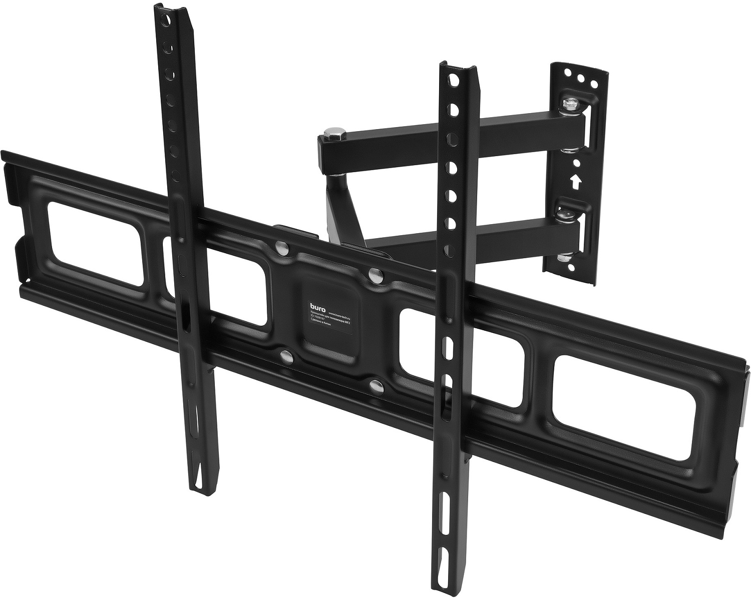 Кронштейн для телевизора Buro MF2 черный 32"-70" макс.35кг настенный поворотно-выдвижной и наклонный