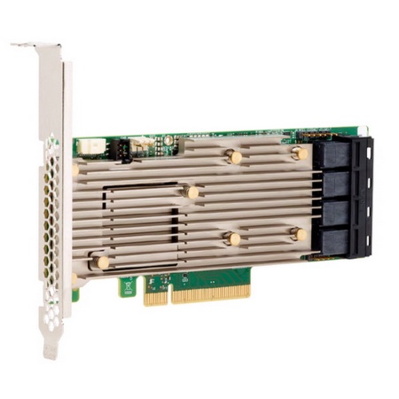 MegaRAID 9460-16I SGL (05-50011-00 / 05-50011-30011) PCIe 3.1 x8 LP, SAS/SATA/NVMe, RAID 0,1,5,6,10,50,60, 16port(4* int SFF8643), 4GB Cache, 3516ROC, RTL {5}, (003600) (003648)