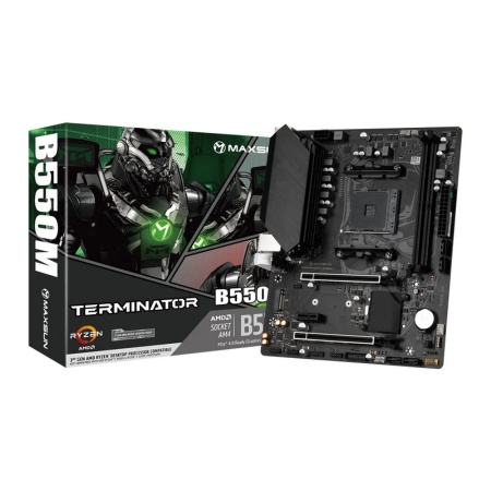 MS-Terminator B550M
 AM4, B550, 2xDDR4, 1xPCI-E 16X,1xPCI-E 4X,1xPCI-E 1X,1xM.2, Front2xUSB3.0, 2xUSB2.0, Rear4xUSB2.0, 2xUSB3.0, 4xSATA 3.0, 1GLan, HDMI+VGA, mATX, RTL