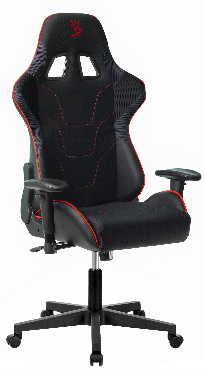 Кресло игровое A4Tech Bloody GC-400 черный/красный с подголов. крестов. пластик черный Кресло игровое A4Tech Bloody GC-400 черный/красный с подголов. крестов. пластик черный