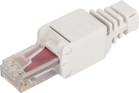 Коннектор Lanmaster LAN-TMP-U6A-WH полев.RJ45 кат.6A UTP бел. (упак.:1шт)