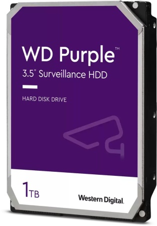 Жесткий диск WD SATA-III 1TB WD11PURZ Surveillance Purple (5400rpm) 64Mb 3.5"