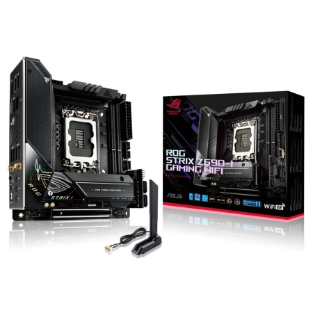 ROG STRIX Z690-I GAMING WIFI LGA1700 mini-ATX 2xDDR5 PCIEx16 2xM.2 HDMI 2.5GLAN WIFI (460961) {6}