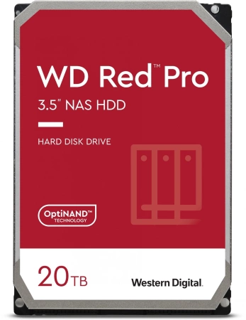 20TB 7200 RPM, SATA 6 Gb/s, CMR, 512 MB Cache, 3.5" Red pro