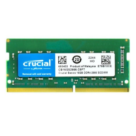 16Gb Crucial DDR4 2666 SO DIMM CB16GS2666 PC-21300 (900418) {100}