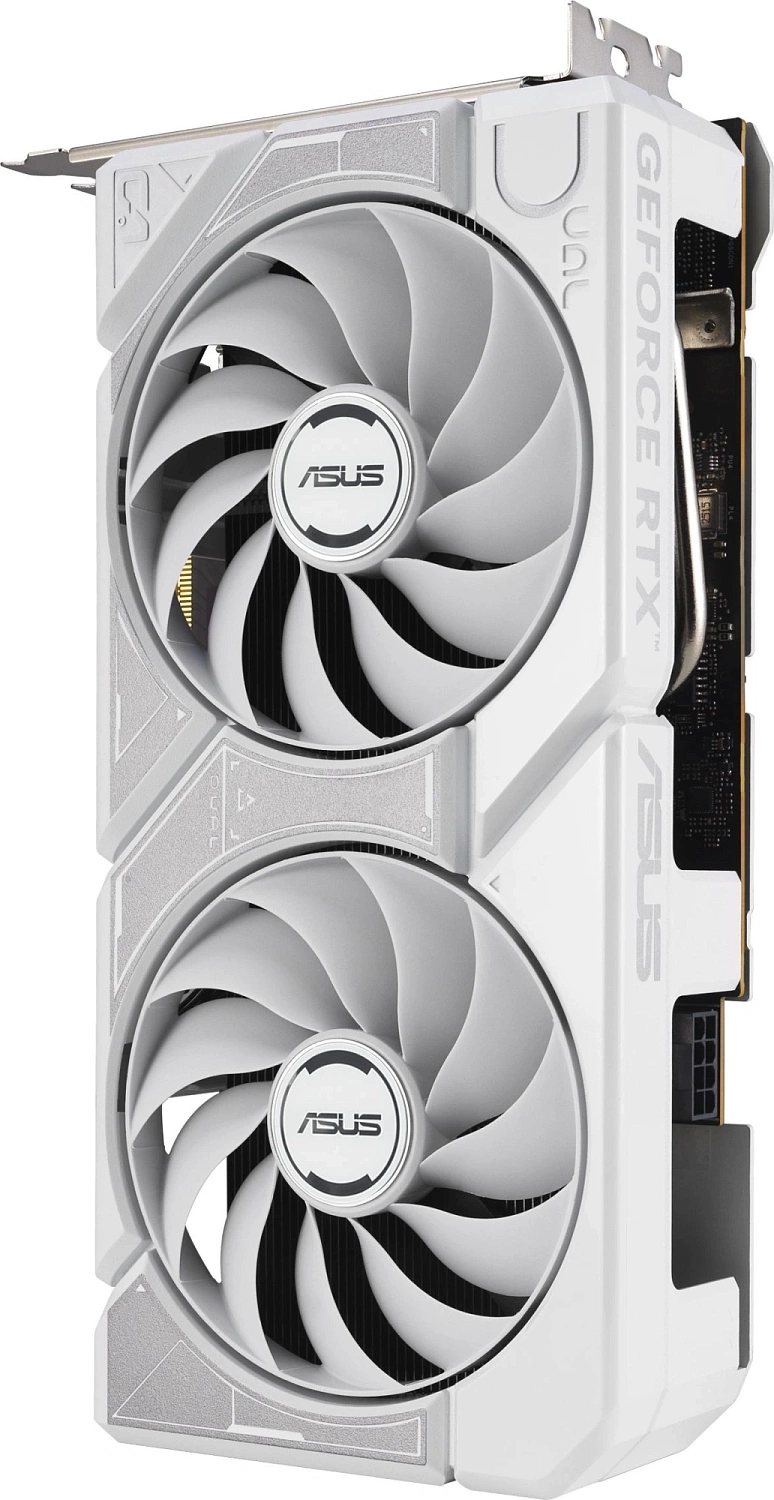 Видеокарта Asus PCI-E 5.0 DUAL-RTX5060-O8G-WHITE NVIDIA GeForce RTX 5060 8Gb 128bit GDDR7 2602/28000 HDMIx1 DPx3 HDCP Ret