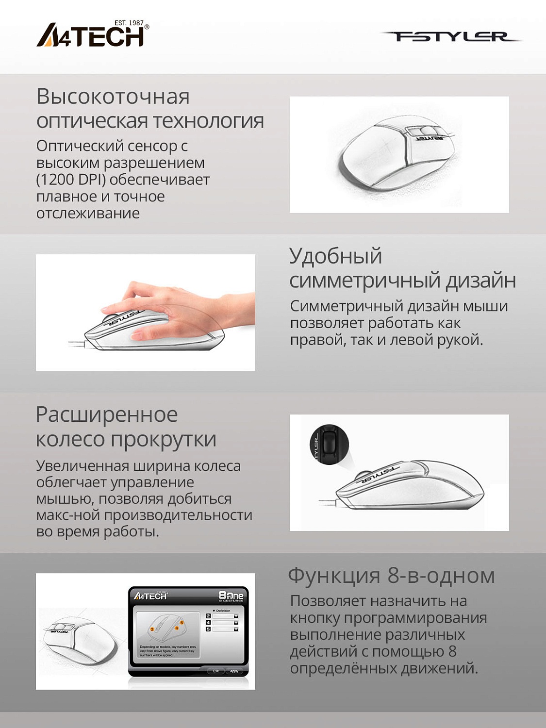 Мышь A4Tech Fstyler FM12 белый оптическая (1200dpi) USB (3but) Мышь A4Tech Fstyler FM12 белый оптическая (1200dpi) USB (3but)