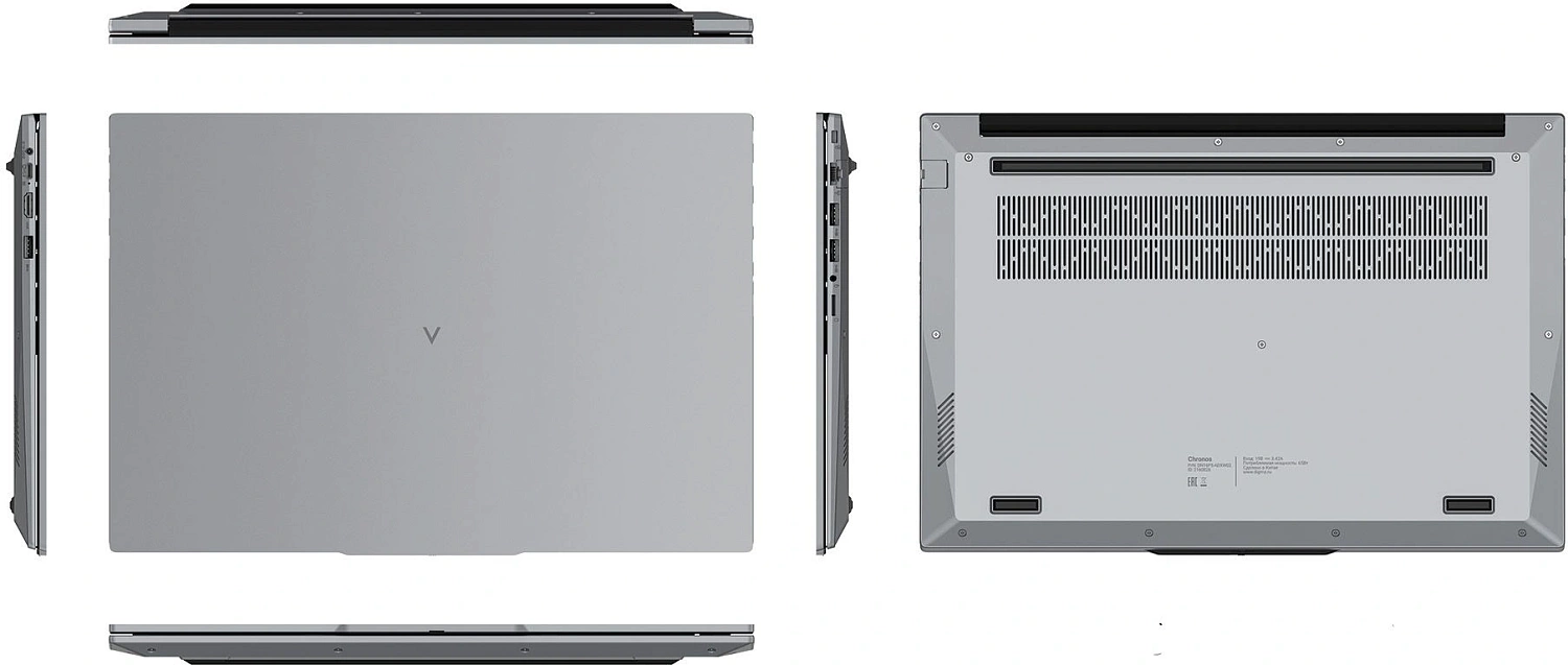 Ноутбук Digma Chronos Core 5 210H 16Gb SSD512Gb Intel Graphics 16" IPS WUXGA (1920x1200) Windows 11 Pro silver WiFi BT Cam 6500mAh (DN16P5-ADXW02)