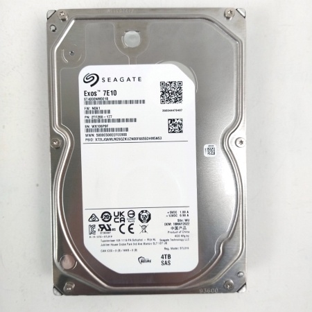 3.5" 4TB Seagate Exos 7E10 уц-3-1 SAS 12Gb/s, 7200rpm, 256MB, 512n, Bulk (019774) {20}