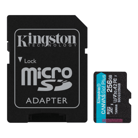 Флеш карта microSDXC Kingston 256GB SDCG3/256GB Canvas Go! Plus + adapter